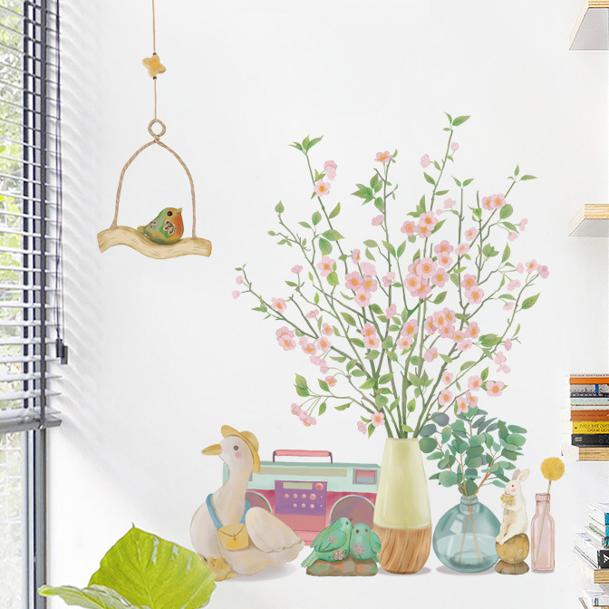 Fresh wall decals wall stickers bedroom bedside classroom wall decoration warm creative wall stickers