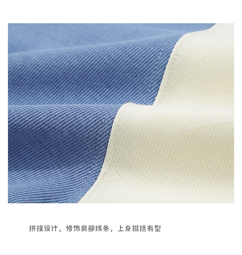 登爵男装新款日系配色插肩袖少年感T恤潮牌情侣同款复古撞色短袖