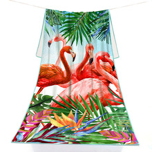 华夫格沙滩巾户外旅行海边度假浴巾数码印花图案定制菠萝格沙滩巾