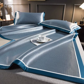 藤席;其他针织面料;冰丝席