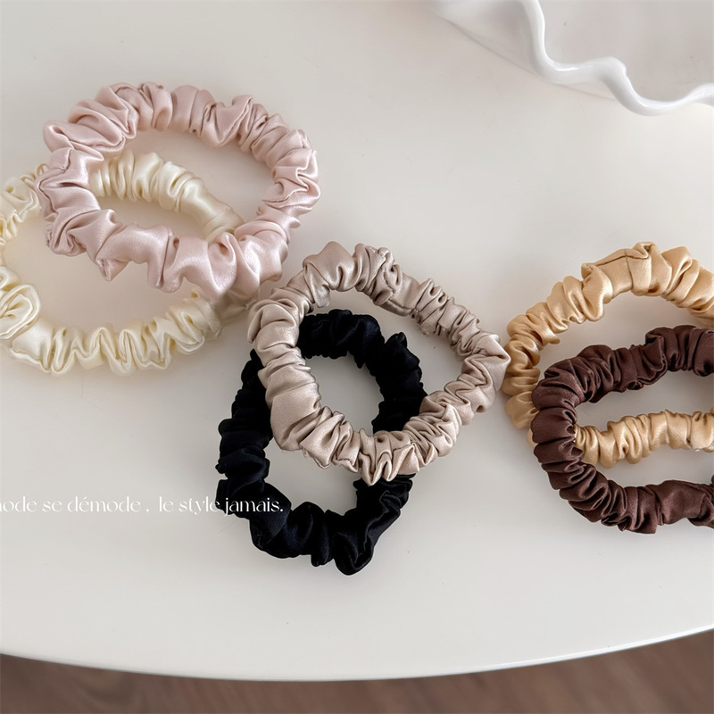 Silk Fabric Hair Ties That Do Not Damage Hair, High-End, High-Elasticity, Traceless, Simple Bun Hair Ties for Women Silk Fabric Hair Ties That Do Not Damage Hair, High-End, High-Elasticity, Traceless, Simple Bun Hair Ties for Women