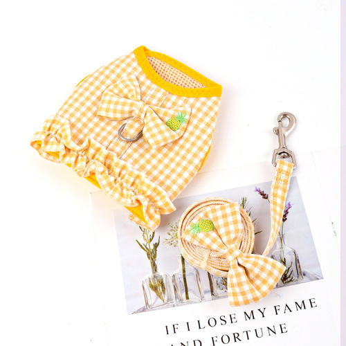 Dog leash dog rope pet medium and large small dog Teddy vest collar harness puppy dog ​​walking chain