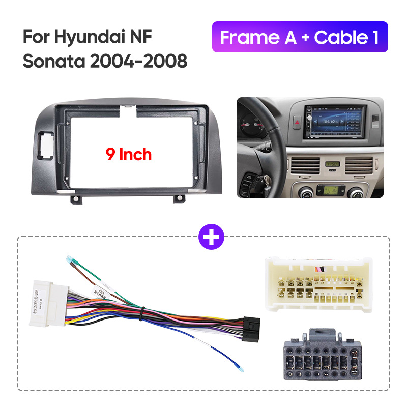 Cross-Border Special Supply Suitable for Hyundai / Yuxiang Navigation Car Frame Android Screen Panel Dvd Frame 04-08