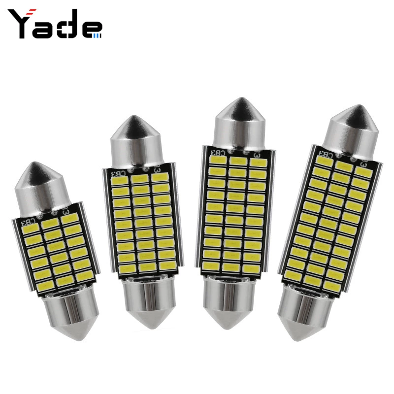 Автомобильный светодиодный светильник на крышу cnabus double Point 3014 31/36/39/41 мм декодирование лампа для чтения подсветка номерного знака