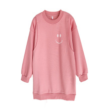 秋冬加绒加厚孕妇卫衣中长款孕妇装产后外穿可哺乳衣侧开哺乳口