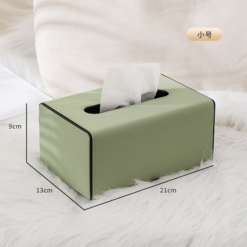 Caja de pañuelos sala de estar dormitorio simple luz de cuero de lujo caja de almacenamiento de escritorio de gama alta restaurante hotel cama y desayuno caja de pañuelos