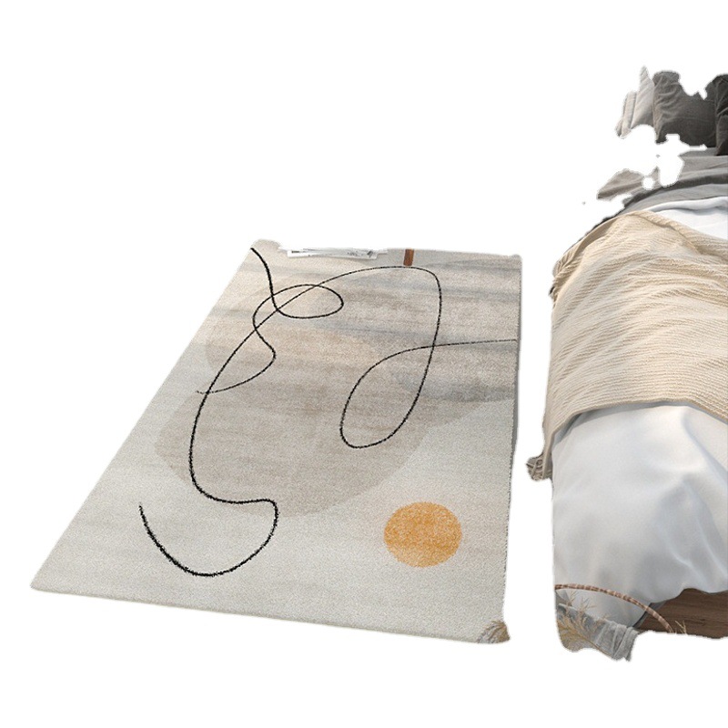 Japonés ins estilo moderno de Cachemira-como manta de noche dormitorio sala de estar alfombra de piso largo engrosada felpa manta de noche se puede fijar