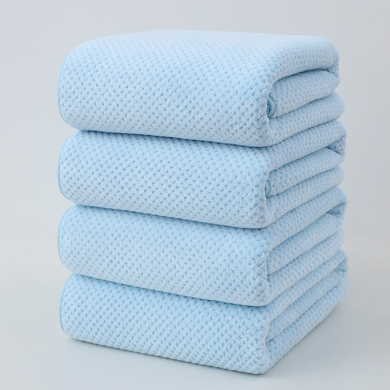 라이트 씨 블루 목욕 타올 세트