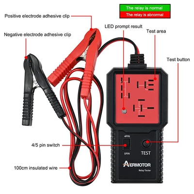Relay Tester Car Foot Avtomobil diaqnostika alətləri - relay-tester-aer458-red-12v