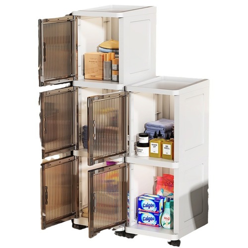 25-30 inches wide single door slot storage cabinet home storage shelf miscellaneous storage box transparent plastic cabinet