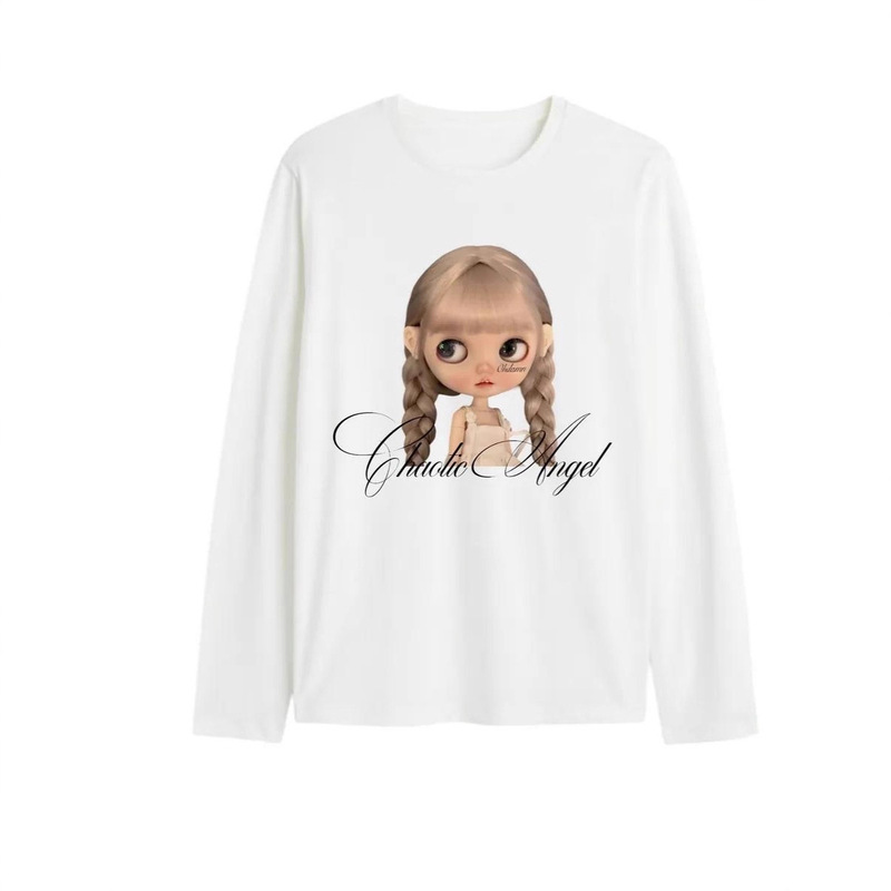 Punk Abstract Skims 2025 New American Street Retro Print Long-Sleeved Loose-Fitting Men's and Women's Autumn and Winter Inner Wear Cotton Punk Abstract Skims 2025 New American Street Retro Print Long-Sleeved Loose-Fitting Men's and Women's Autumn and Winter Inner Wear Cotton