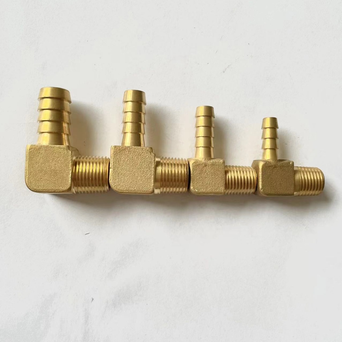 宝塔外丝弯头BSPT方块加长铜接头插管内丝L型五金工具通用配件