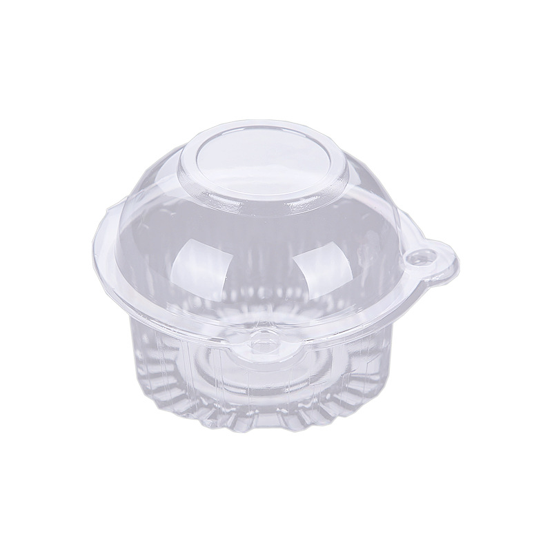 Caja de pastelería de plástico transparente caja de pastel desechable pan melocotón caja de embalaje de sushi pastelería panadería cabeza de gatito