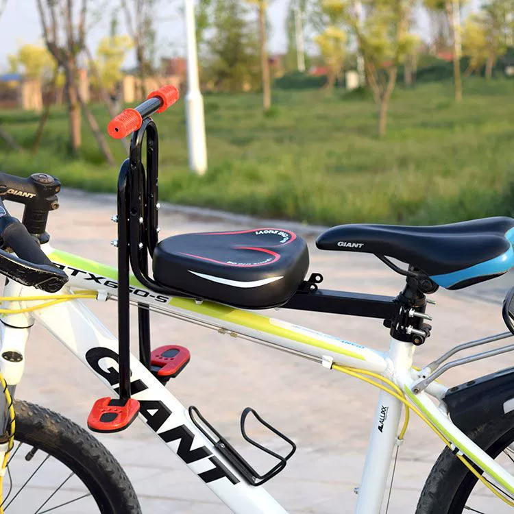 Children's mountain bike accessory — additional child seat with armrest, folding pedals, handrail options