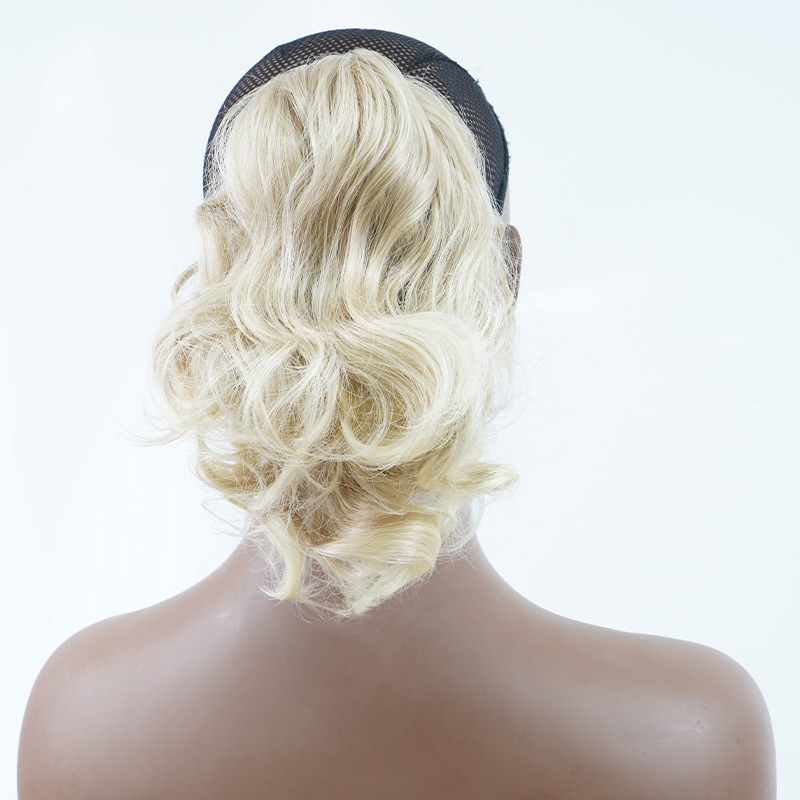 Comercio exterior transfronterizo Amazon peluca Cola de Caballo nuevo rizado alta temperatura de seda pinza modelado Cola de Caballo tocado