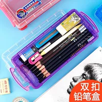 Art transparent storage box, pencil case painting
