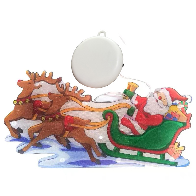 Ventas transfronterizas en caliente LED navideño luces decorativas viejos muñecos de nieve ciervos modelado ventanas ventanas luces navideñas luces