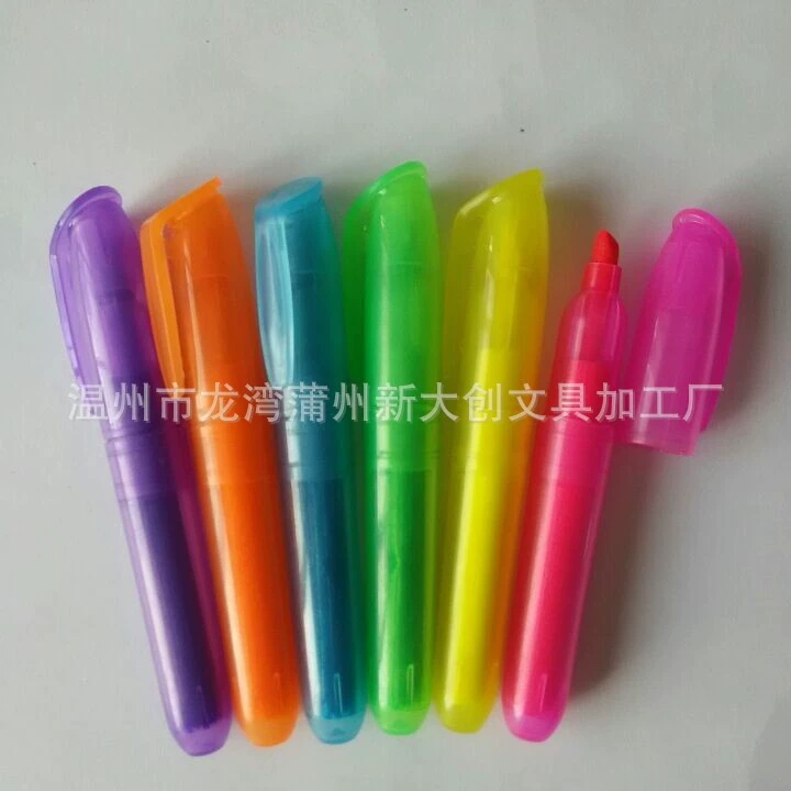 Вэньчжоу Флуоресцентные Ручки производителей прямой охраны окружающей среды нетоксичные печати с железным кольцом многоцветный Мини флуоресцентная ручка