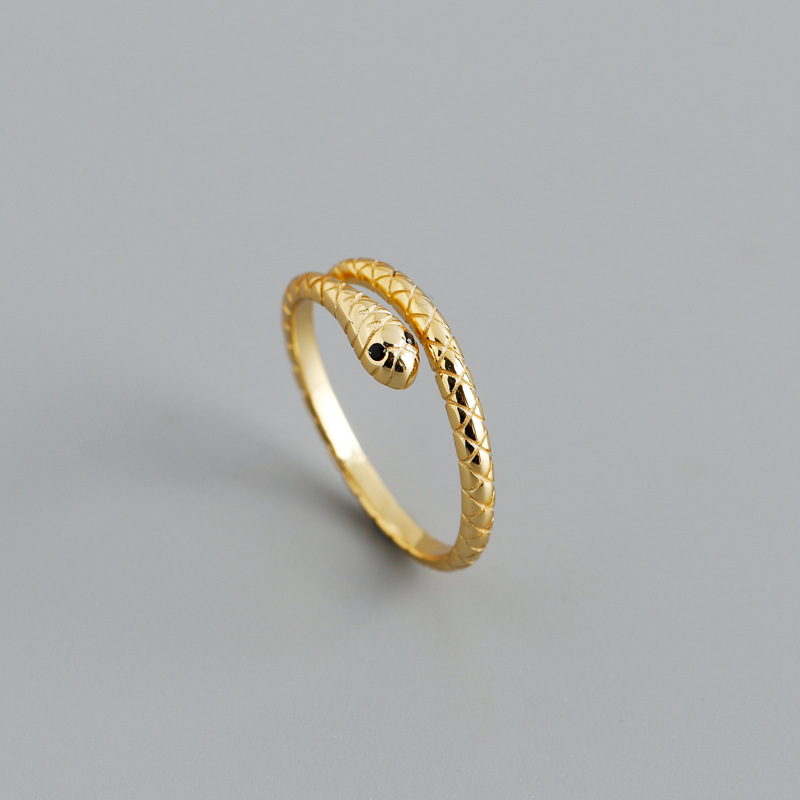 Fashion Snake Sterling Silver Plating Open Ring 1 Piece
