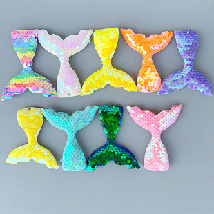 Cartoon Fish Tail Hair Accessories Mermaid Sequins DIY Hair Accessories Children's Headwear Clothing Accessories Accessories Accessories