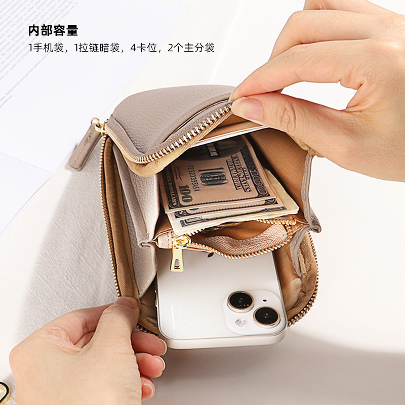 Guangzhou nuevo simple crossbody bolso del teléfono móvil de las mujeres de moda bolso de hombro ligero versátil vertical león cresta pequeña bolsa de fábrica