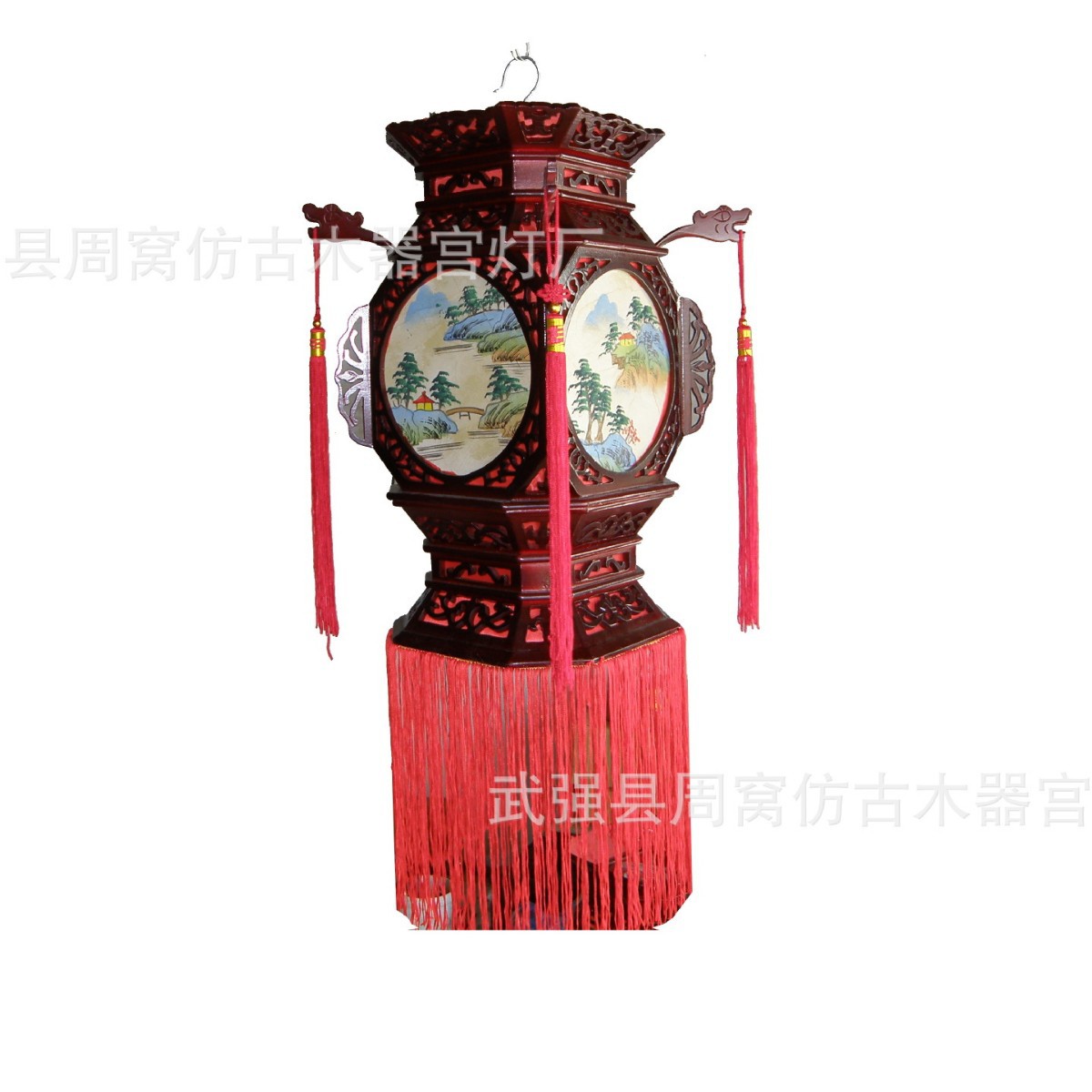 supply Chinese style To fake something antique Lanterns solid wood manual carving Ball lights