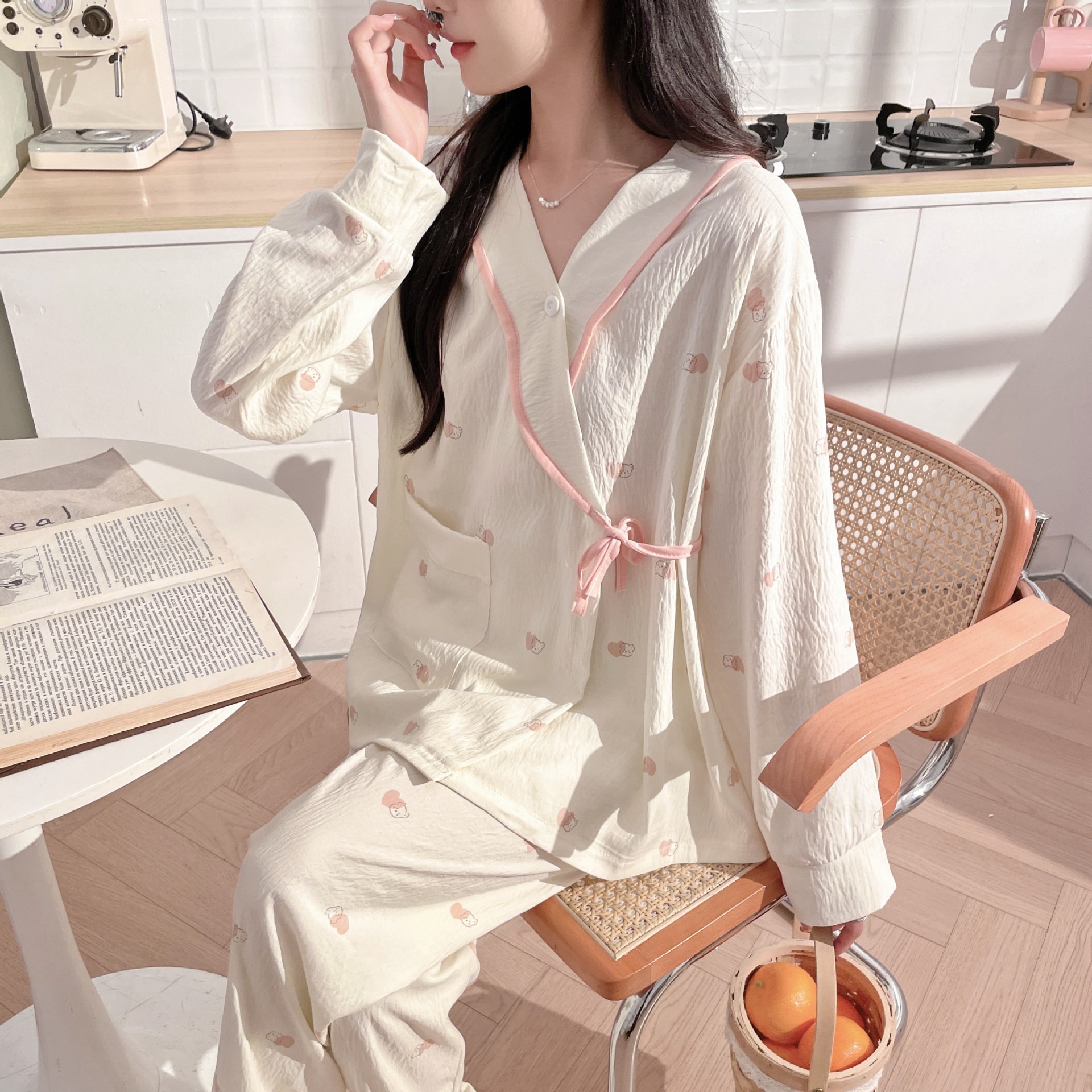 月子服春夏新款云朵棉产妇产后哺乳衣日式和服家居服一件代发包邮