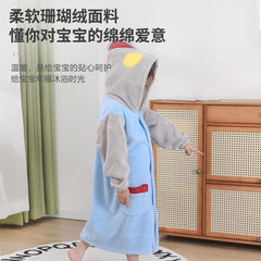 子供のバスローブは帽子の新しいアニメのかわいい男の子の女の子と一緒にバスタオルを着ることができます。
