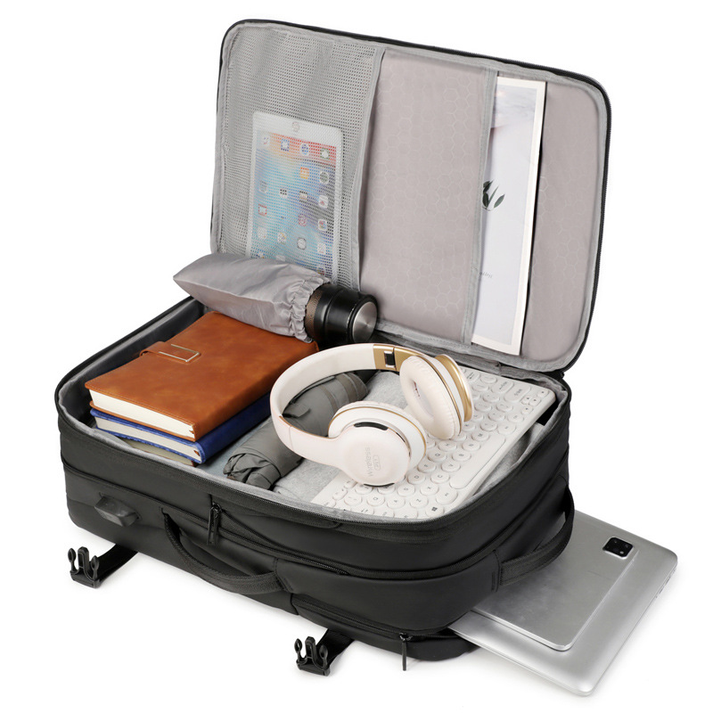 Mochila transfronteriza Bolso de viaje de gran capacidad para hombres Bolso de viaje al aire libre Mochila portátil multifuncional Bolso de computadora de negocios de expansión