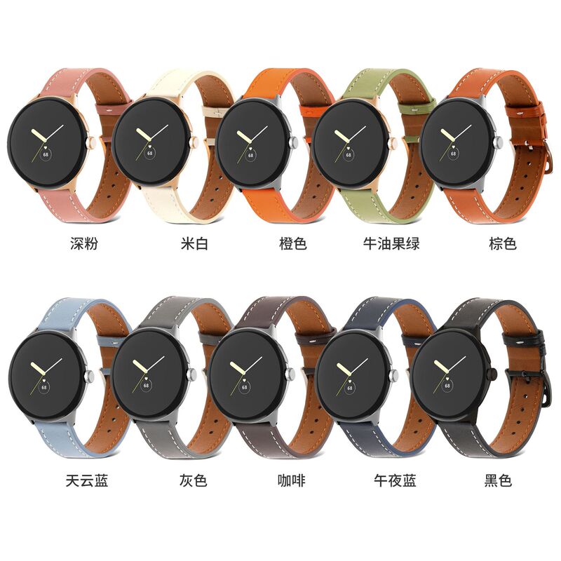 For Google Watch Pixel Watch3 Leather Strap Google Watch 2 3 Love Horse Buckle Leather Strap For Google Watch Pixel Watch3 Leather Strap Google Watch 2 3 Love Horse Buckle Leather Strap
