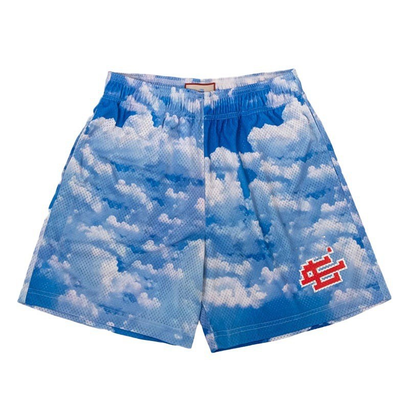 Eric Emanuel EE Pantalones cortos de malla para hombres y mujeres, pantalones de baloncesto deportivo de cuatro puntos