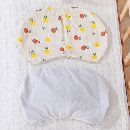 纱布月牙枕头荞麦壳枕头可爱卡通吸湿透气枕芯儿童荞麦壳枕头批发