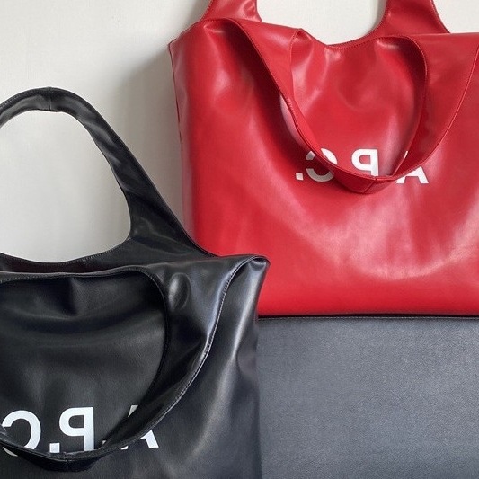 Cross-Border E-Commerce Hot-Selling Apc Men's and Women's Pu Leather Casual Shoulder Bag Handbag Canvas Bag Shopping Bag