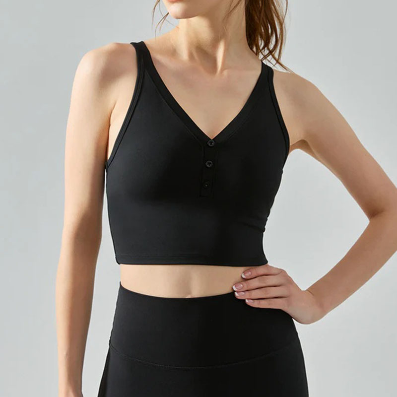 Lulu mismo desnudo con cuello en V deportes chaleco ropa interior Mujer Cruz belleza espalda sujetador fitness al aire libre correr ropa de yoga