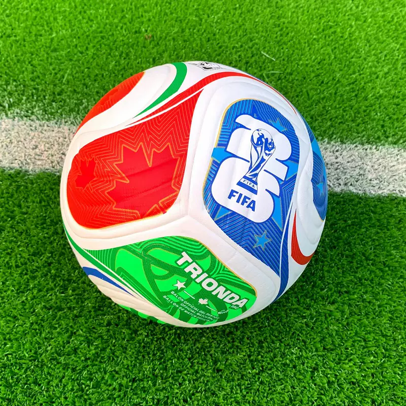 新款5号足球世界杯欧洲杯美洲杯同款PU胶粘贴皮足球批发football