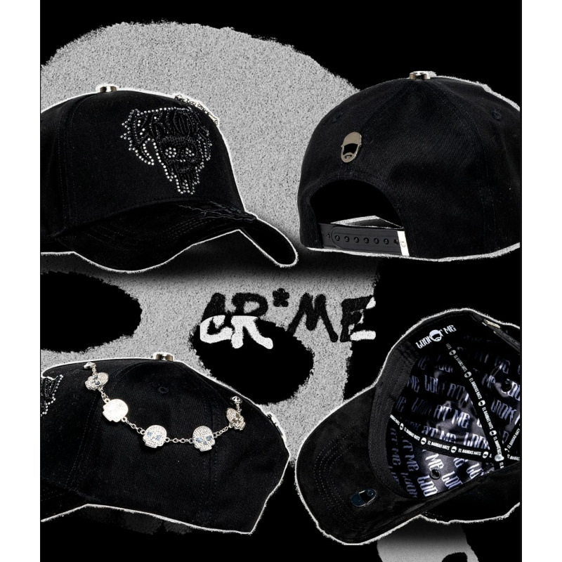 Tendencia transfronteriza hip hop Dandy Dandy sombrero con letras de diamante sombrero de pato doblado a lo largo del sombrero de béisbol image 143