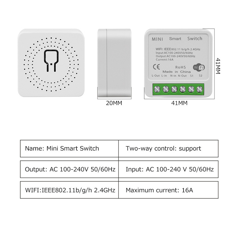 Tuya Tuya スイッチ WIFI スマート スイッチ アプリ音声ワイヤレス スイッチ隠しリモコン|undefined