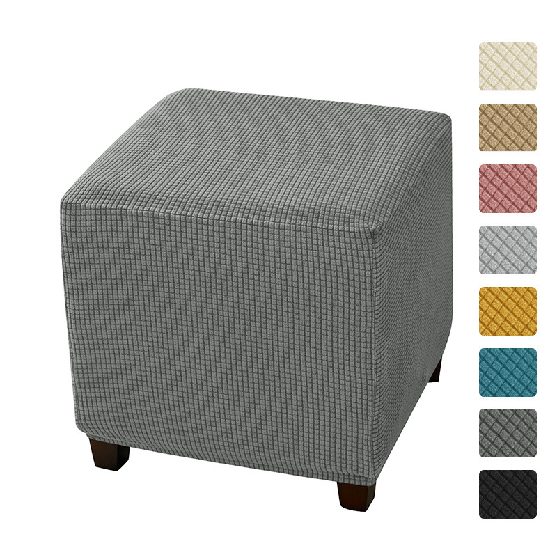 Grenzüberschreitender Fußtritthocker-Bezug Amazon elastischer Veloursleder quadratischer Fußhocker-Bezug Schutzbezug Abdeckung Pedal Cover - 13