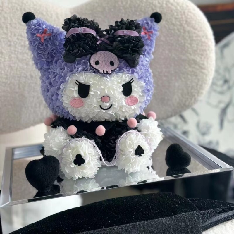 バレンタインデー永生花クロミかわいいアクリル真花置物七夕は彼女の誕生日プレゼント卸売りをします。|undefined
