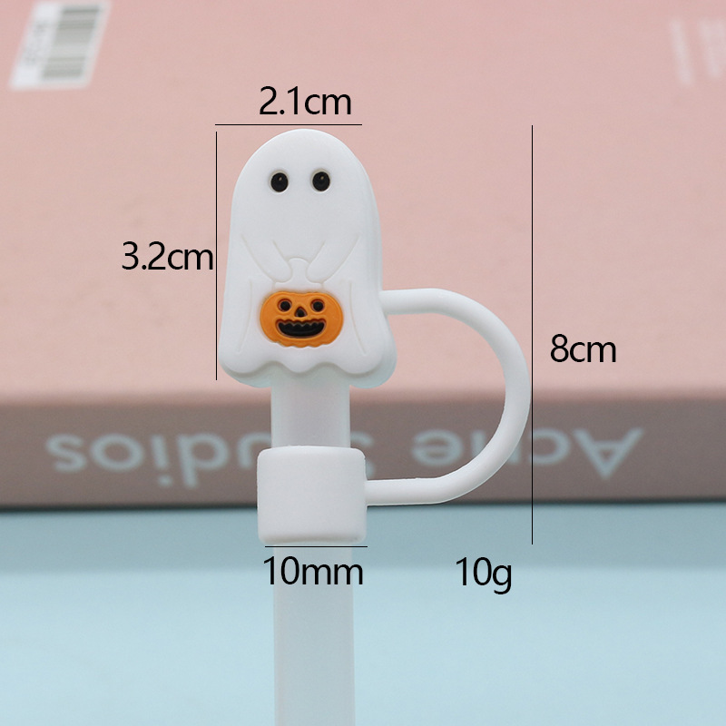 Nueva tapa de pajita de silicona 8-10mm linda muñeca de flores tapa a prueba de polvo se puede reciclar cubierta de pajita transfronteriza