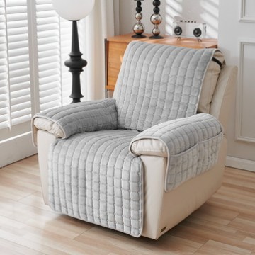 Amazon Solid Color Winter Square Plush Pet Sofa Cover Foreign Trade Integrated Sofa Cushion Cover Manufacturer Wholesale