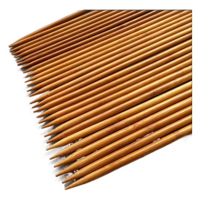 35 см двуглавая карбонизированная бамбуковая игла основного цвета бамбуковая игла-палочка двуглавая заостренная гладкая игла для свитера игла для шерсти DIY инструмент для вязания