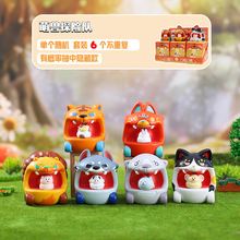 新款萌兽探险队盲盒可爱创意桌面摆件工艺品家居装饰潮玩礼物批发