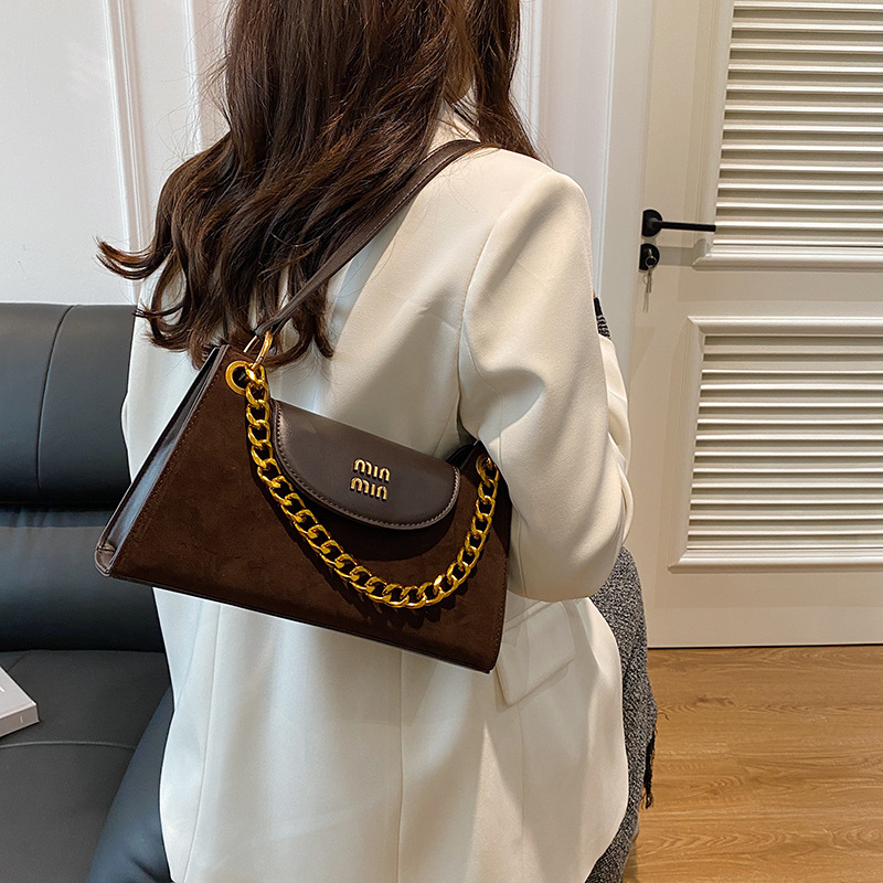 Bolsas de moda retro esmeriladas de moda de otoño de mujeres bolsas de abrigo informal 2024 nuevo nicho de alta sensación bolsas de hombro