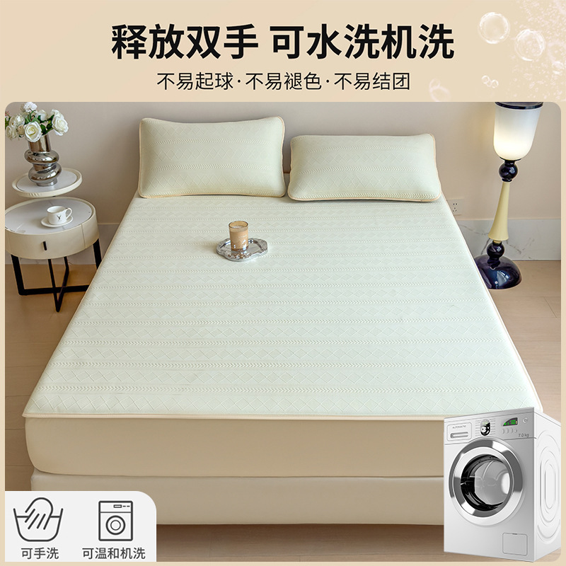 Comercio exterior transfronterizo algodón intercalado una sola cubierta de cama gruesa cubierta de colchón protector de polvo conjunto de sábanas 2025 nuevo