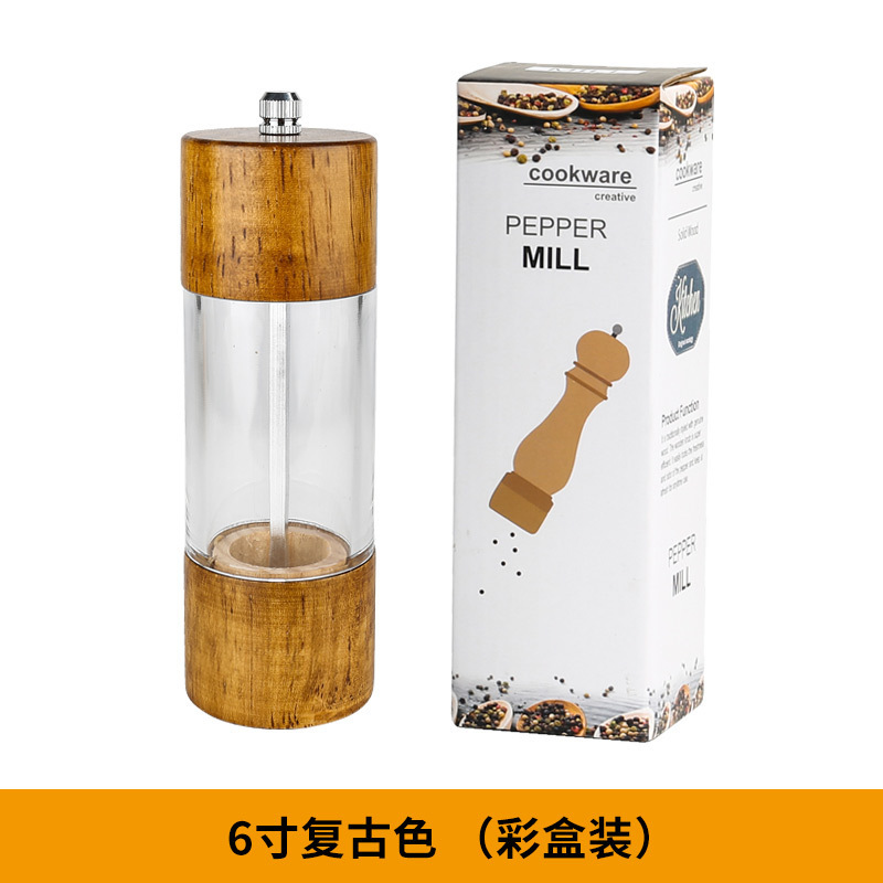 アクリル胡椒研磨器手動現磨胡椒粉塩神器海塩サンショウ黒胡椒粒研磨瓶|undefined