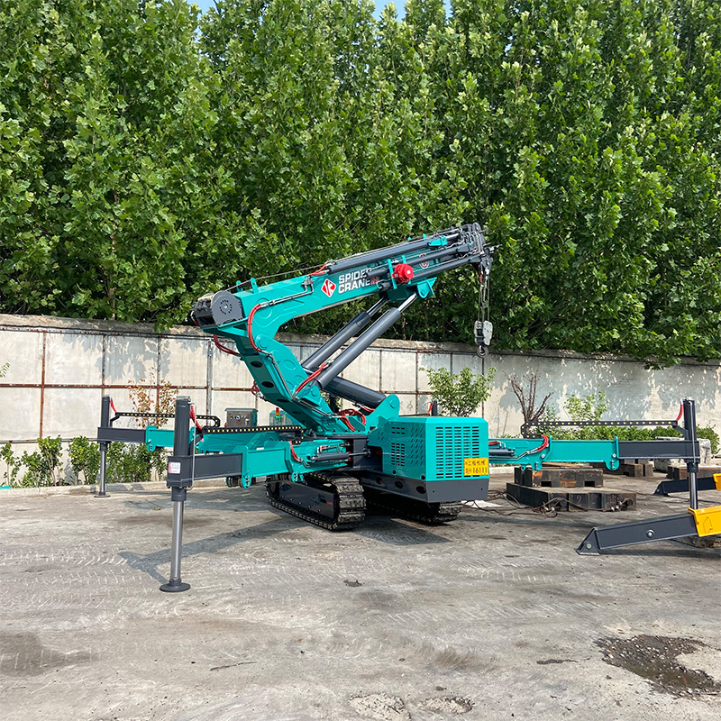 微型室内吊运建筑厂房设备搬运起重机伸缩式自行走履带折臂吊车