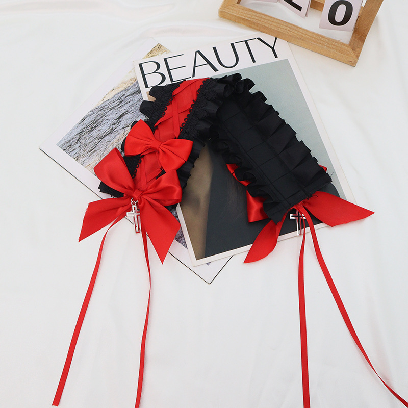 Adorable joyería para el cabello Lolita multicolor opcional cómic fiesta accesorios de moda arco tocado correa para el cabello