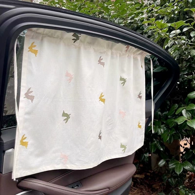 ins style car curtain embroidery Car curtains