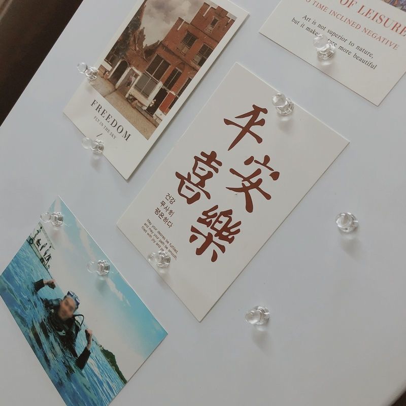 透明强磁图钉冰箱贴贴亚克力磁性黑板报照片图画固定贴冰箱留言贴|undefined